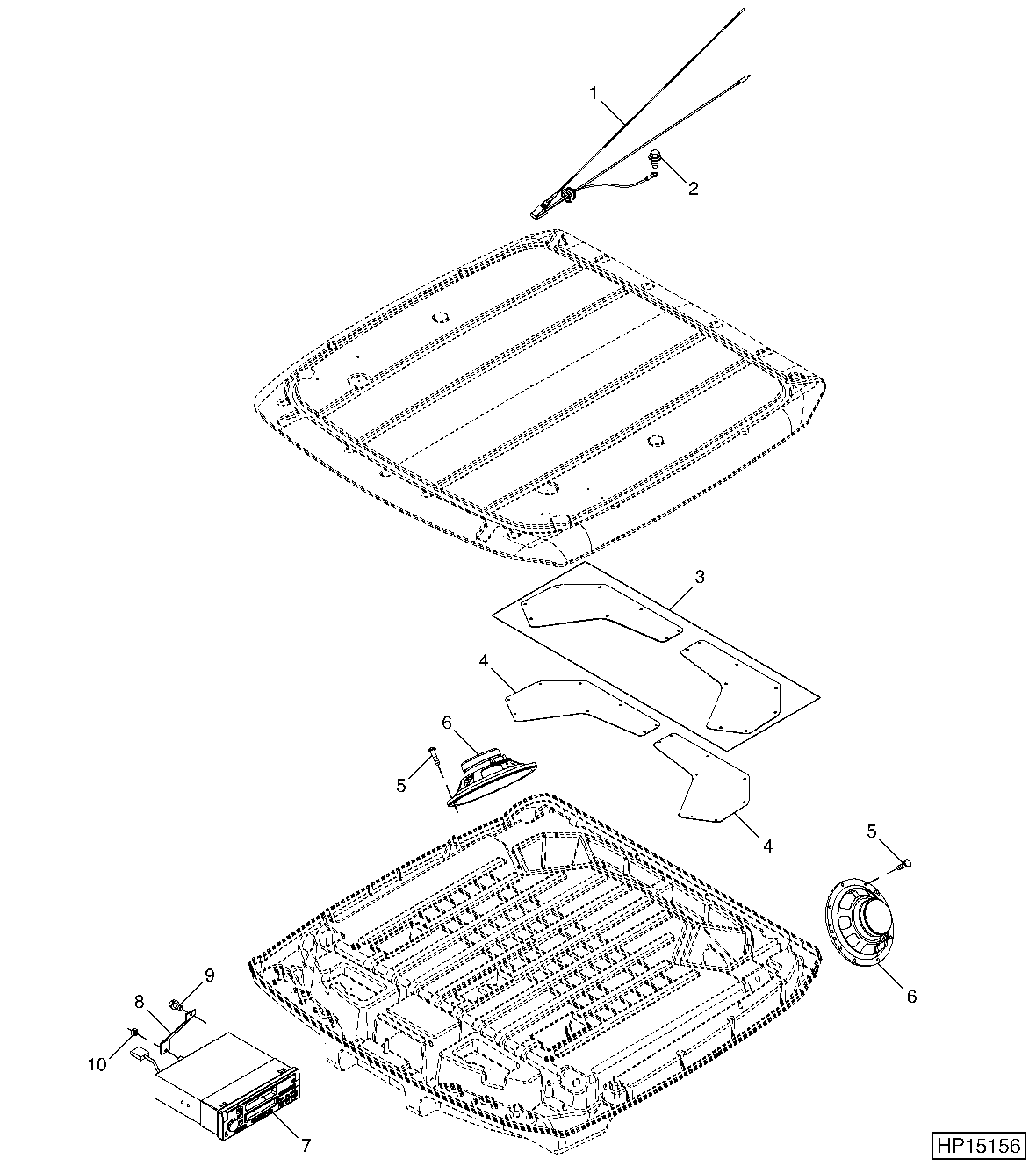 Radio, Speaker, And Antenna (Optional) (320001 - )
