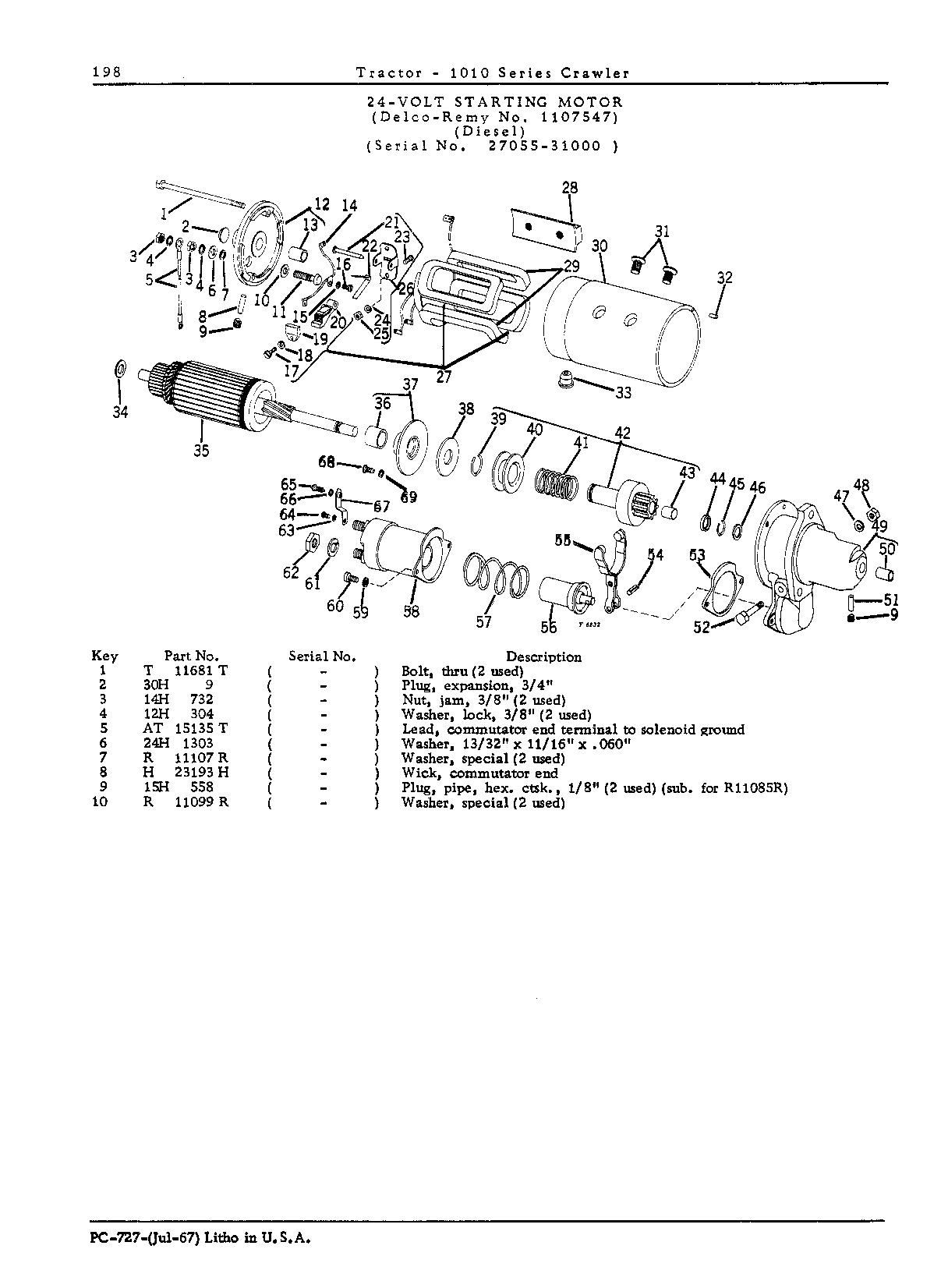 Motor, starting, 12-volt (Continued)