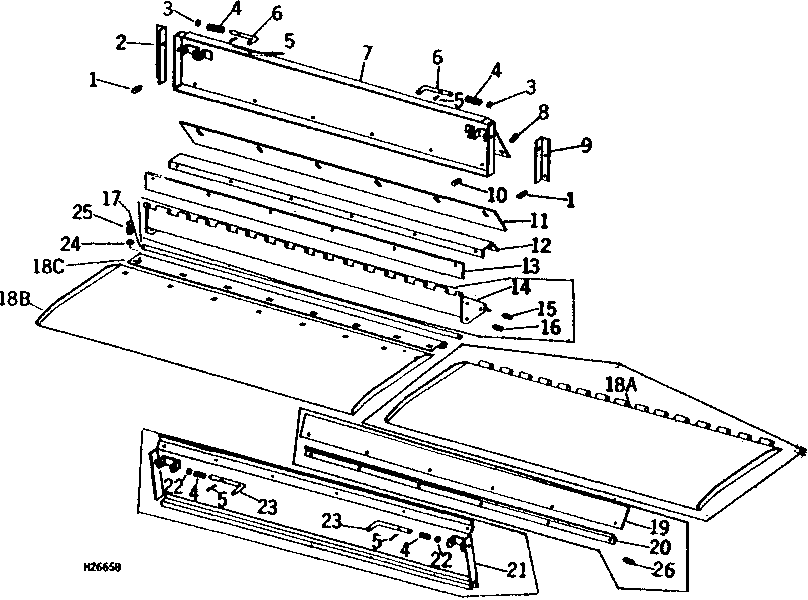 SEPARATOR FRONT SHEETS, SEALS, DOORS, FEED PLATE AND STONE TRAP