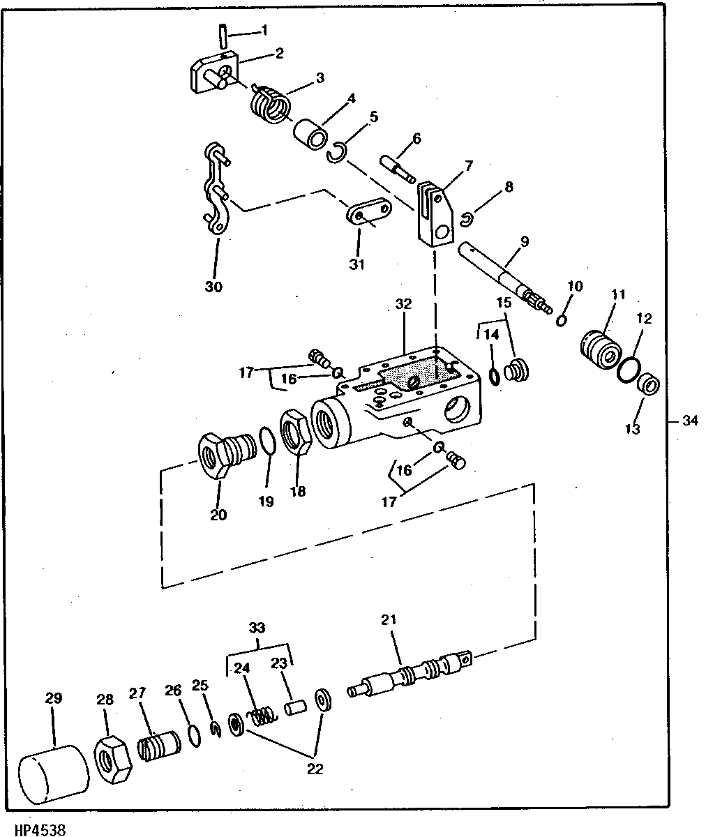 HYDROSTATIC DRIVE DISPLACEMENT CONTROL VALVE (620401 - 620868)