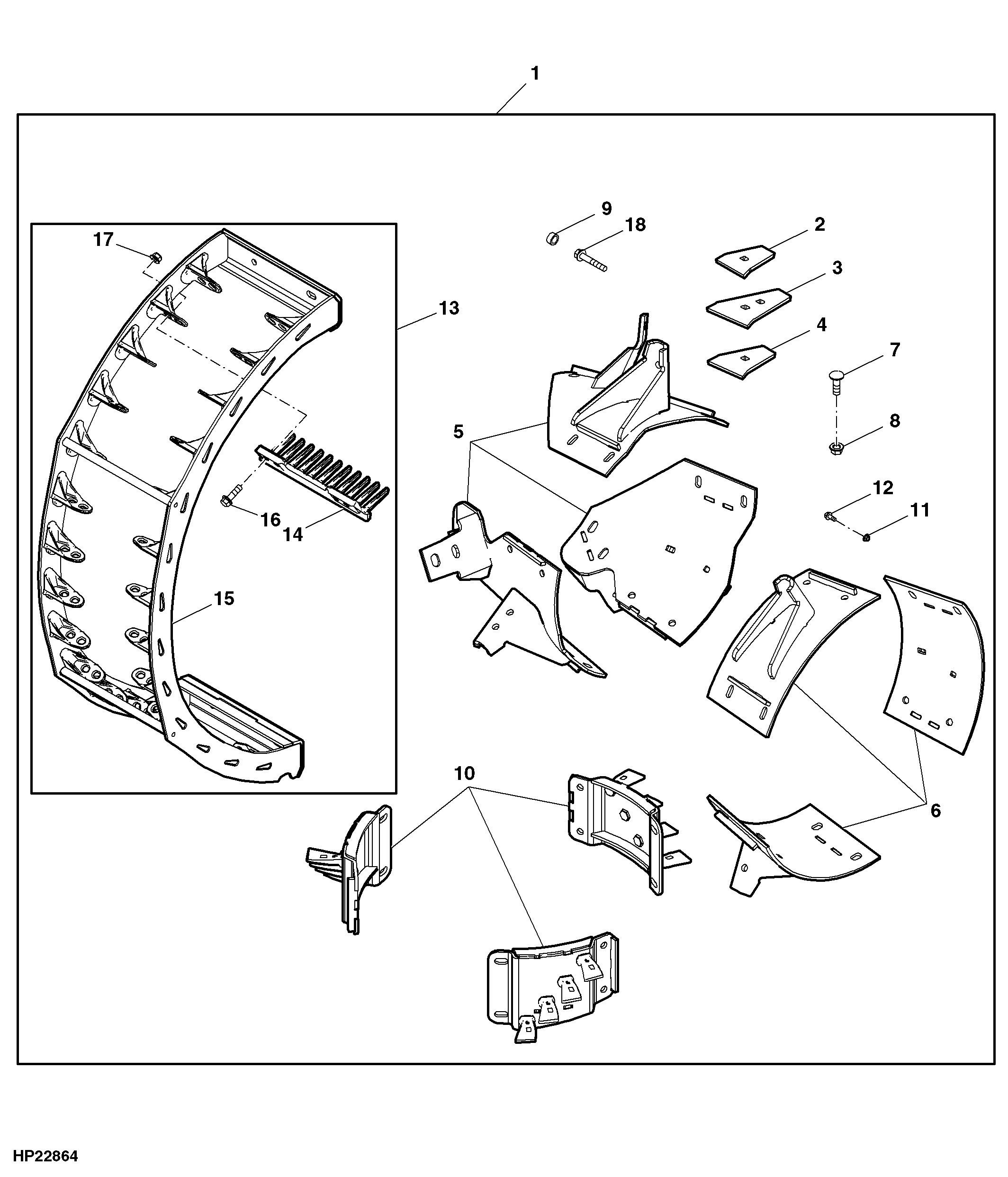 Threshing Tines, Grate Assembly Bundle (South America)