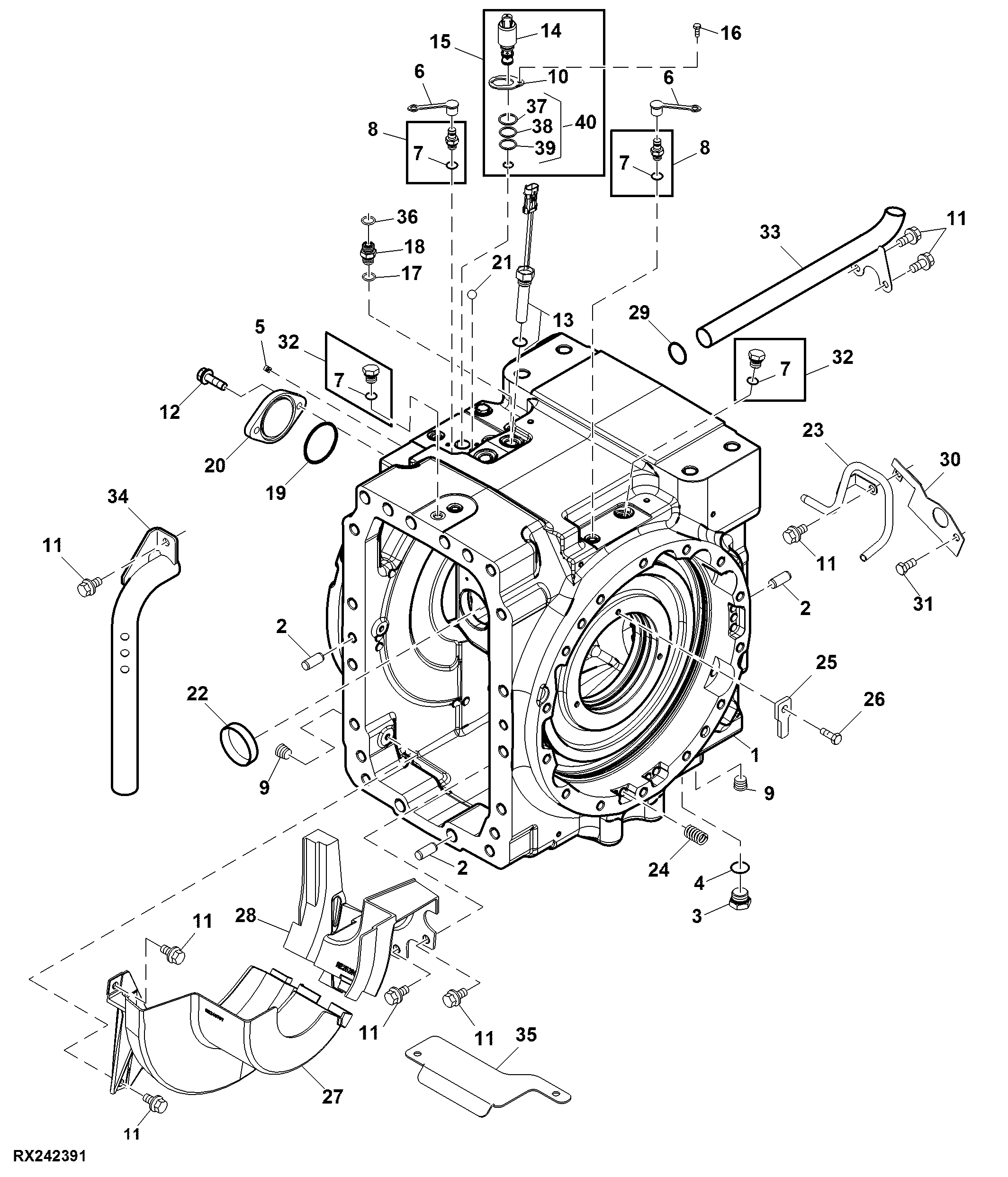 Differential Case, W/O Secondary Brakes, 40 Kmph