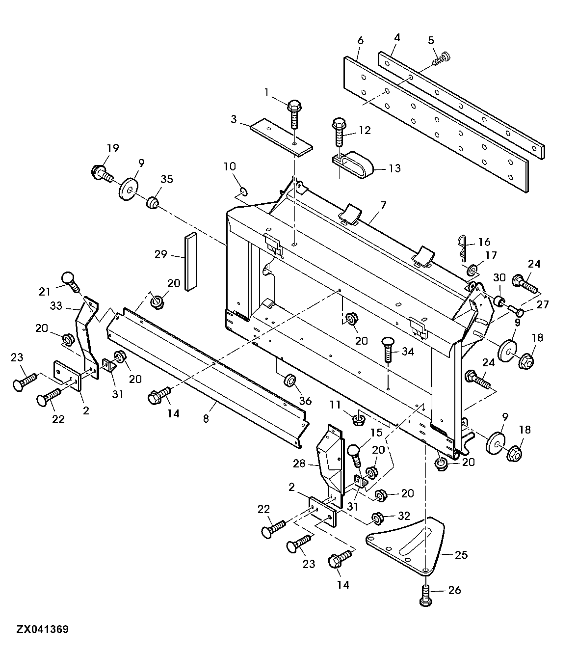 FEEDER HOUSE - DEFLECTOR SHEET AND STRIPPER FOR STANDARD VERSION