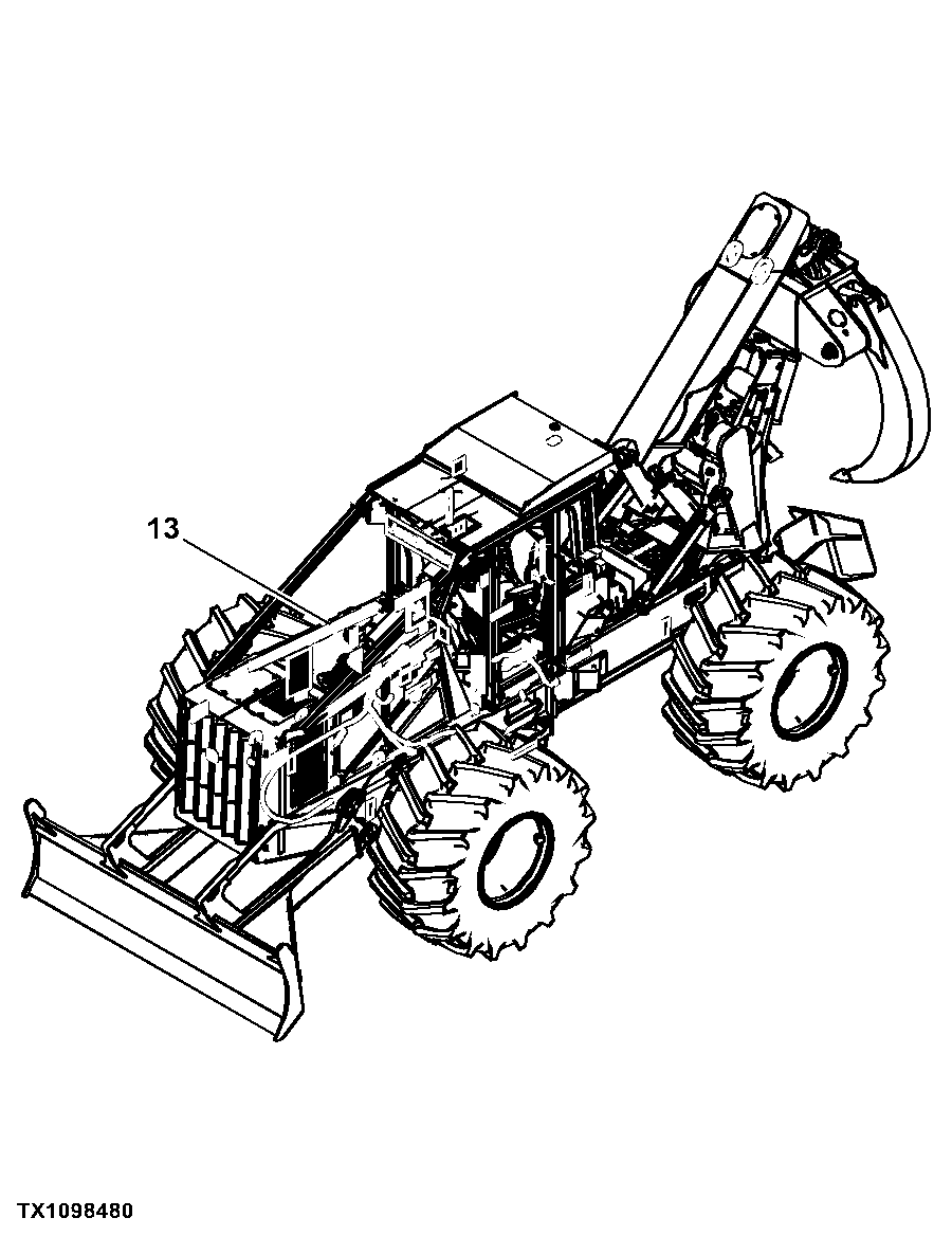 848H Cable and Grapple Skidder (PIN: 1DW848HX_ _C630436 - C666892) (PIN: 1DW848HX_ _D630436 - D666892)