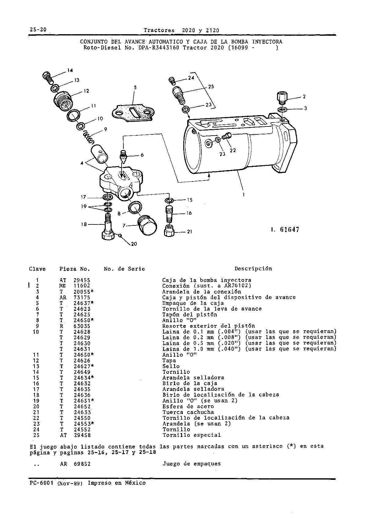 Bomba Inyectora de Combustible Roto Diesel (Continued)