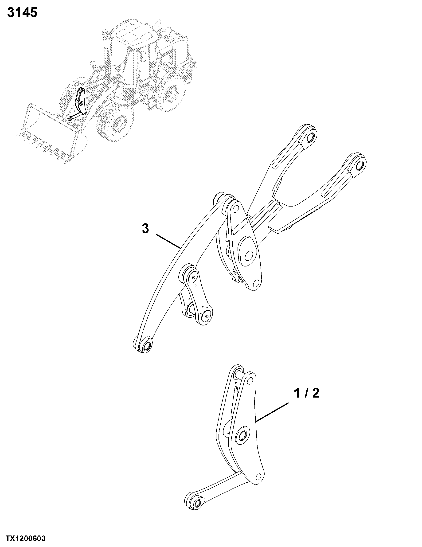 3145 Bucket Loader Linkage