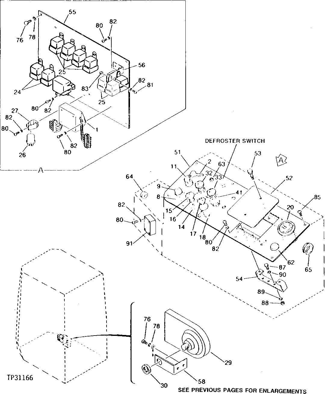Right-Hand Console Switches and Relays (Cab With A/C) (000477 - 000686)