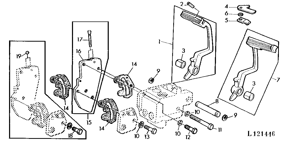 BRAKE PEDALS WITH HYDROST. STEERING AND FWD