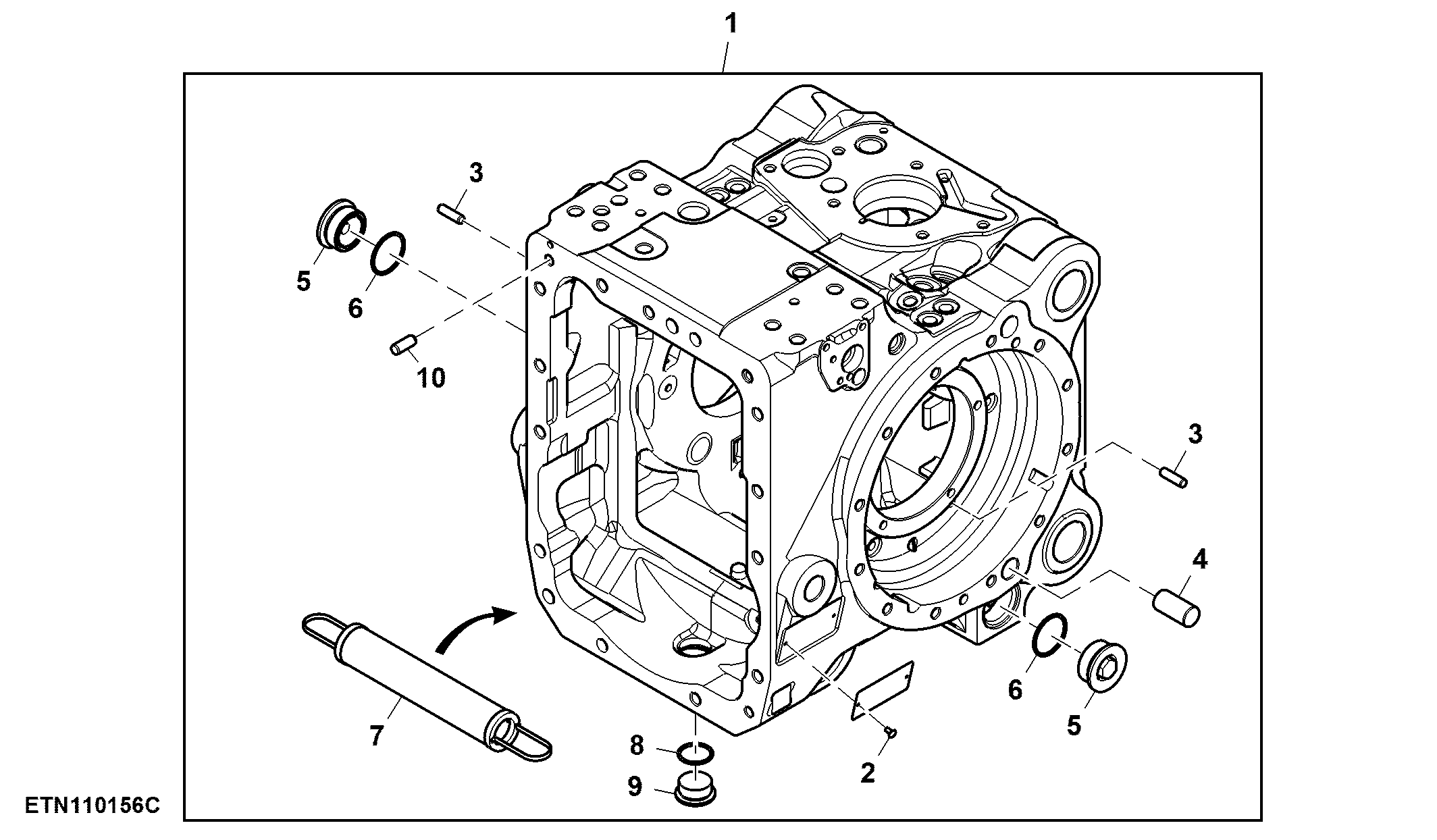 Differential Housing, CommandQuad™ Transmission