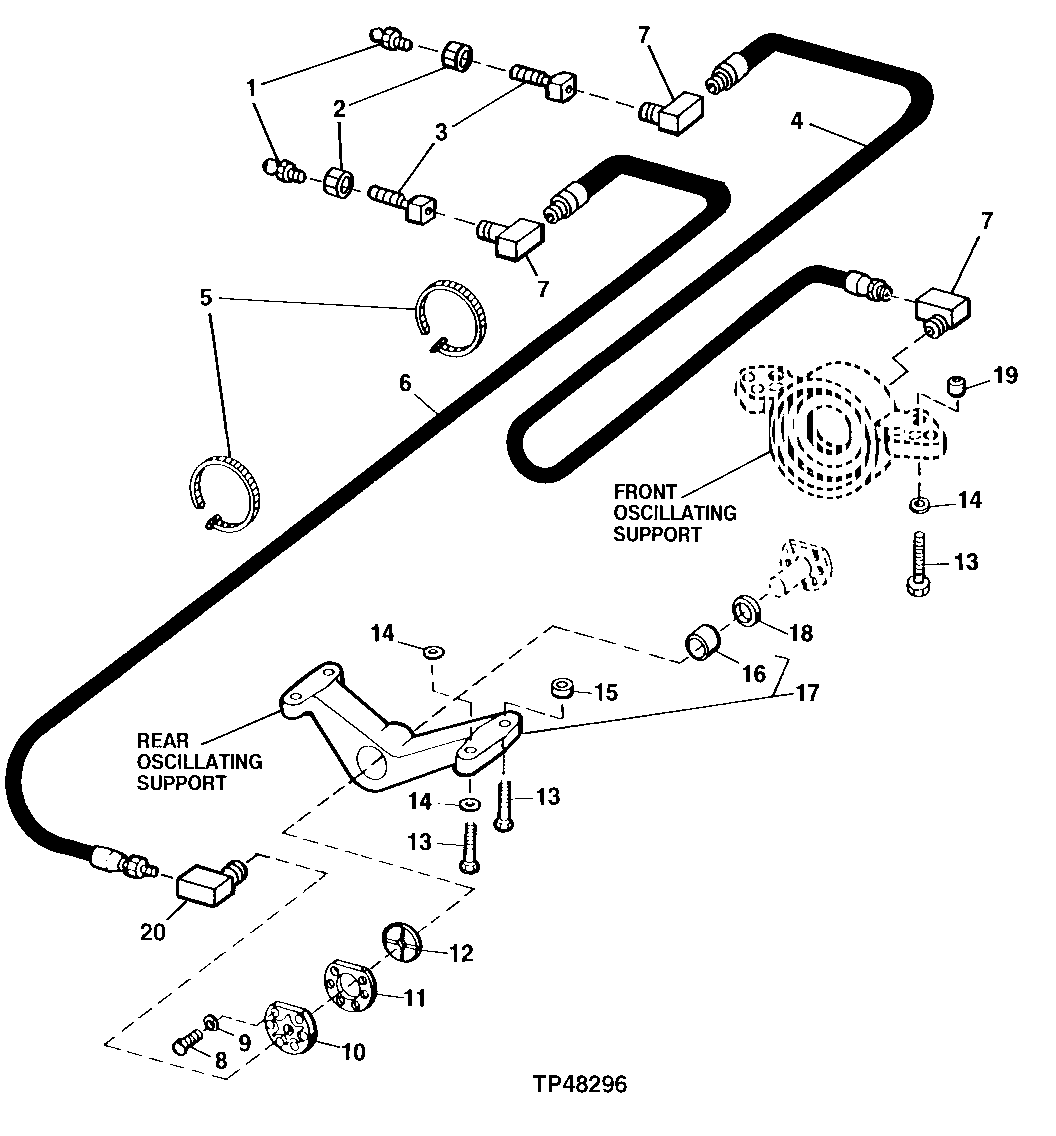 DIFFERENTIAL SUPPORTS AND LUBRICATION LINES