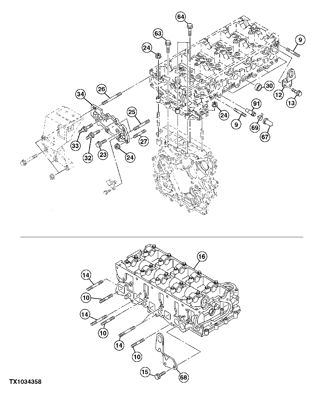 Cylinder Head Components, Studs, Covers and Brackets