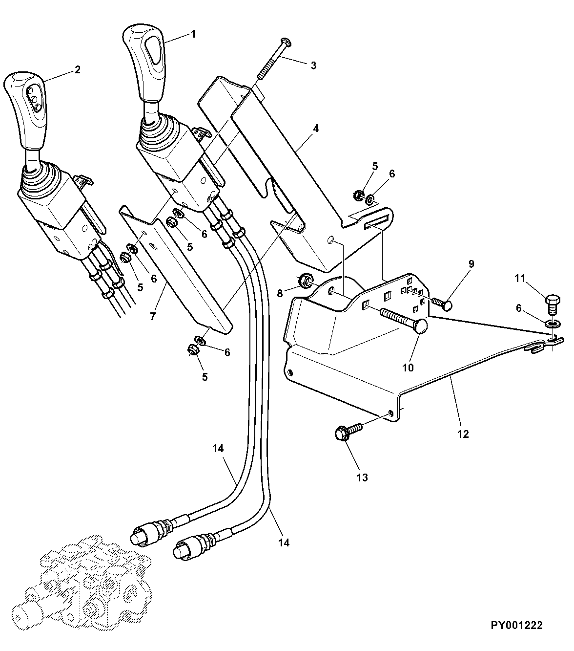 MULTI-FUNCTION LEVER FOR M-ICV (MOUNTED ON FLOOR)