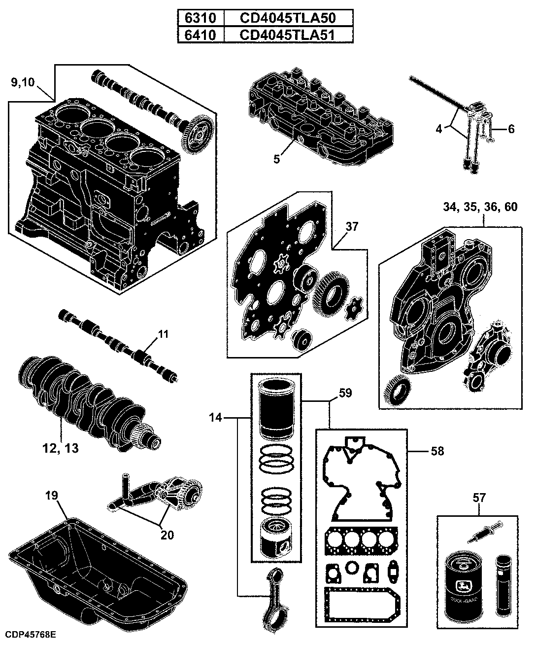 21 ENGINE, 6310 (4045TLA50), 6410 (4045TLA51), ( -799999)