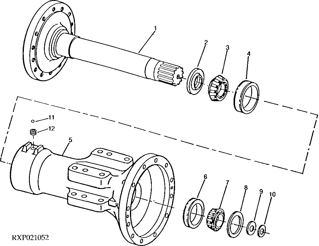 AXLE HOUSING AND SHAFT -1200 SERIES ( - 872328)