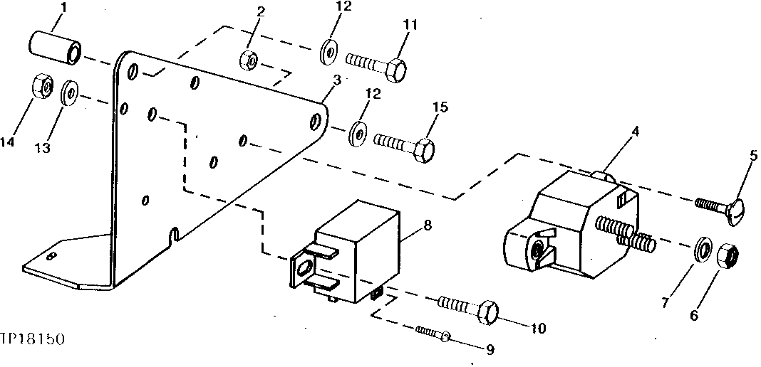 START CIRCUIT RELAY, CIRCUIT BREAKER AND BRACKET