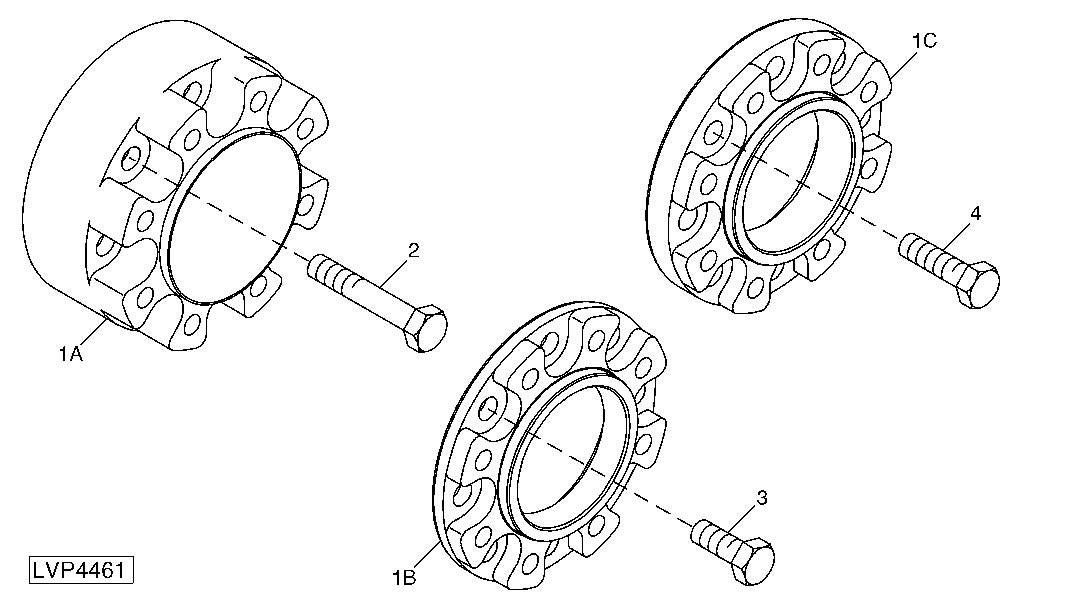 FLANGED AXLE EXTENSION (REAR AXLE WITH M20 HOLES)