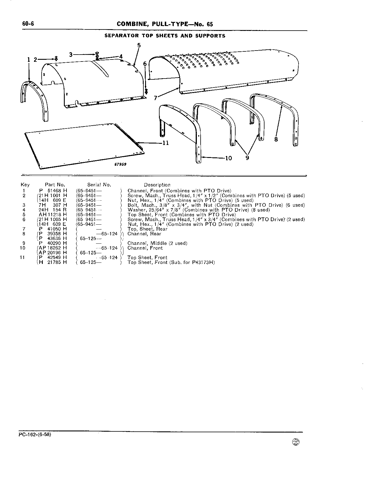 60 Separator Front, Top and Side Sheets and Ladder (Continued)