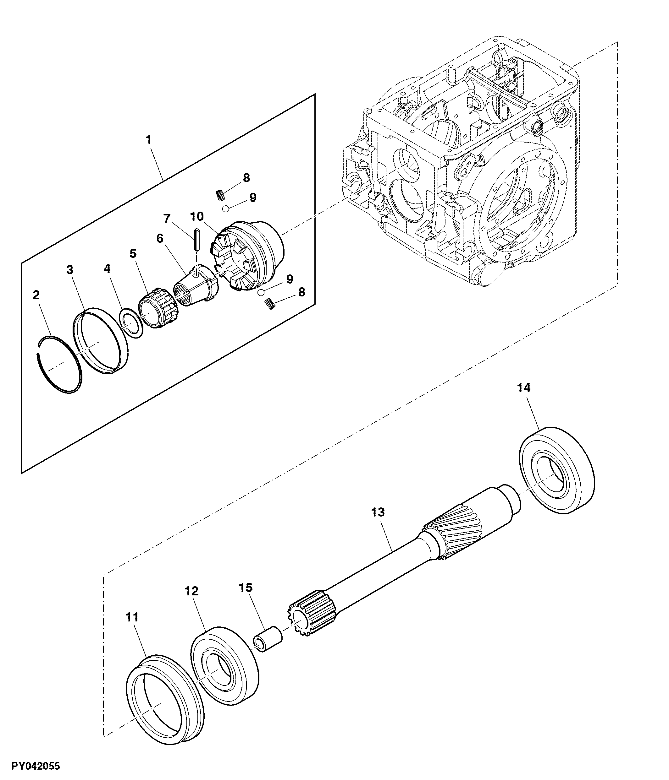 PTO Inner Controls, Mechanical, W/ Ground Drive, 540