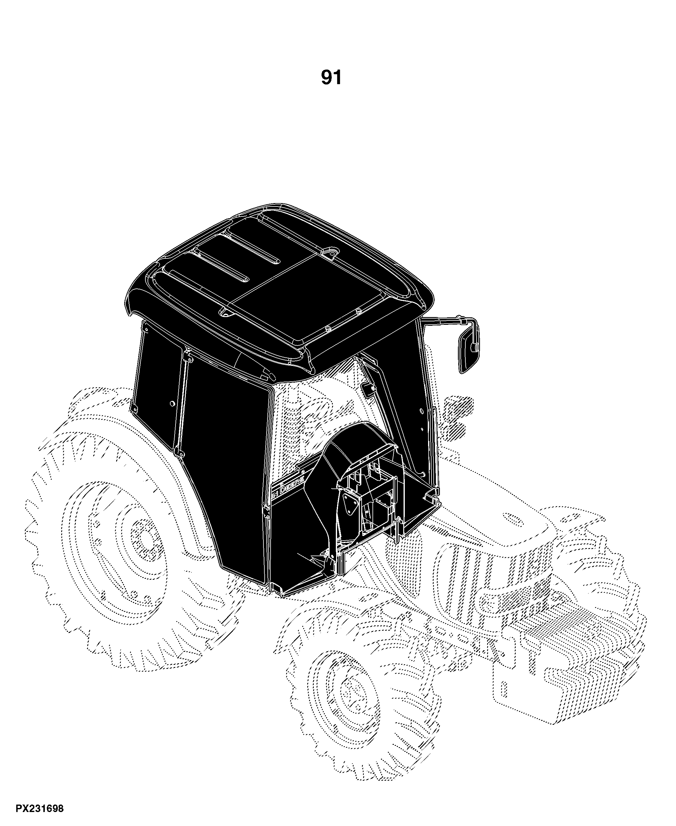 6110D (Tier 0) Tractor (S.N. -059999)(S.N. 060000- )(Worldwide Edition)
