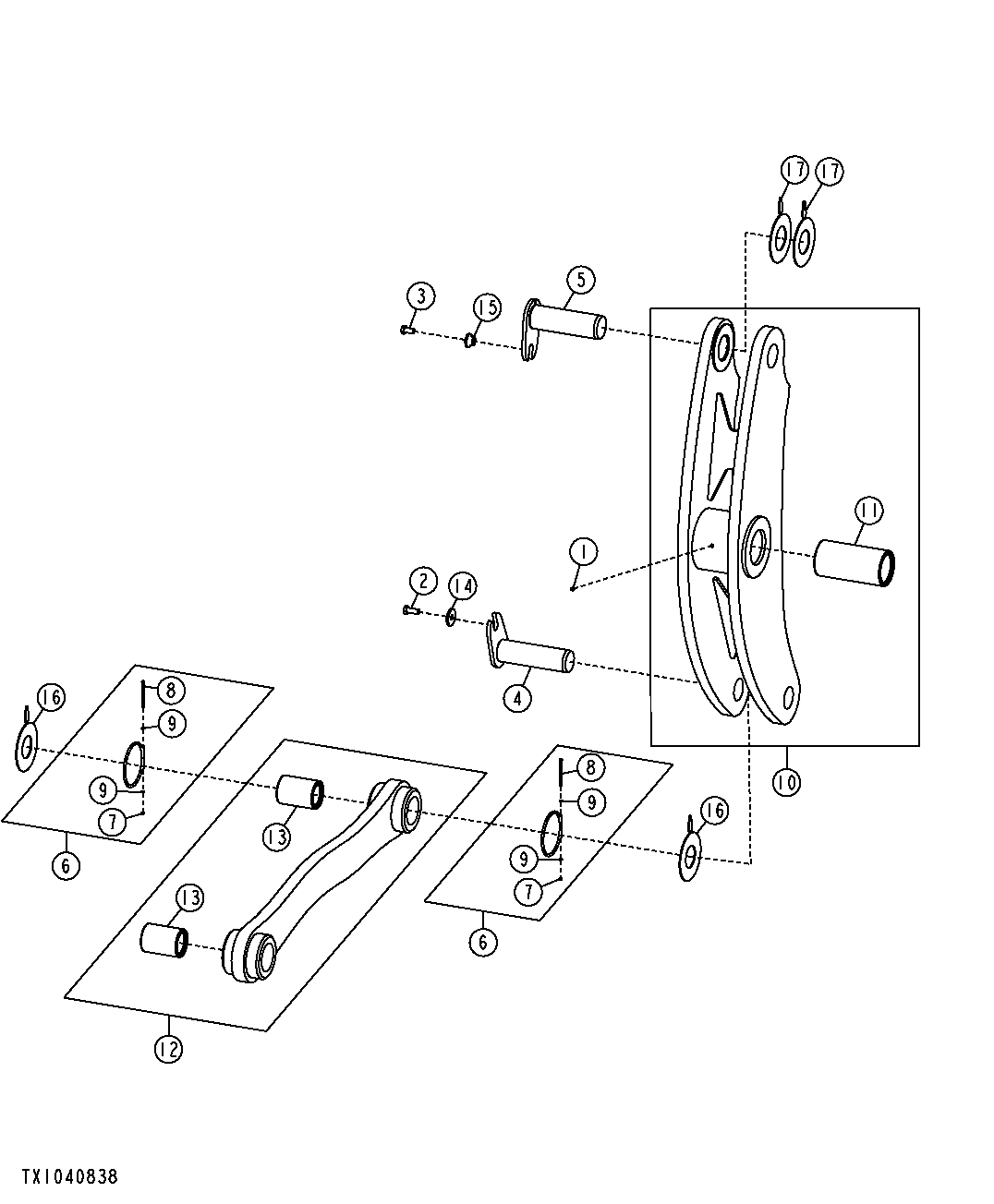 Loader Boom Linkage (High Lift Z-Bar) (NeverGrease™)