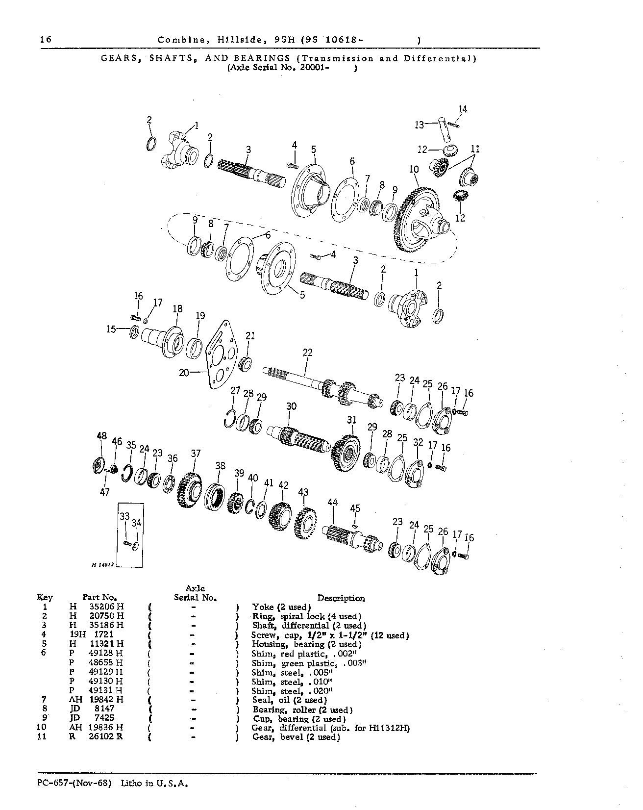 Main Wheels, Axle, and Drive Train (Continued)