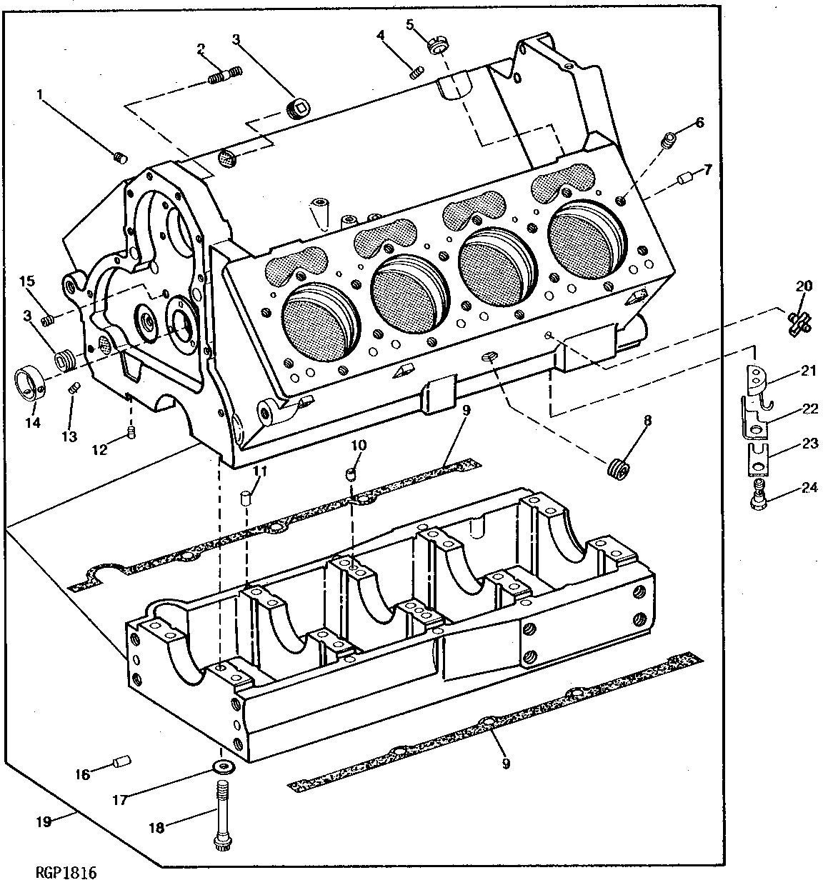 CYLINDER BLOCK AND CRANKSHAFT BEARING SUPPORT