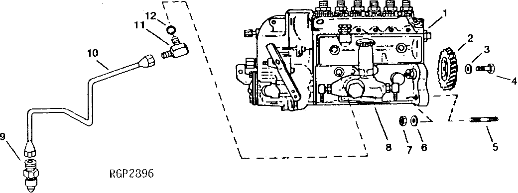 FUEL INJECTION PUMP AND LUBE LINES ( - 101062)