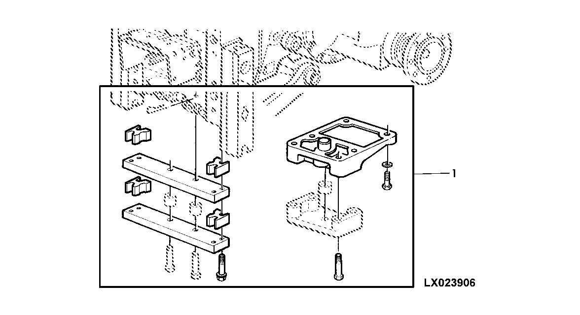 SWINGING DRAWBAR SUPPORT (LOW POSITION) - FIELD INSTALLATION KIT