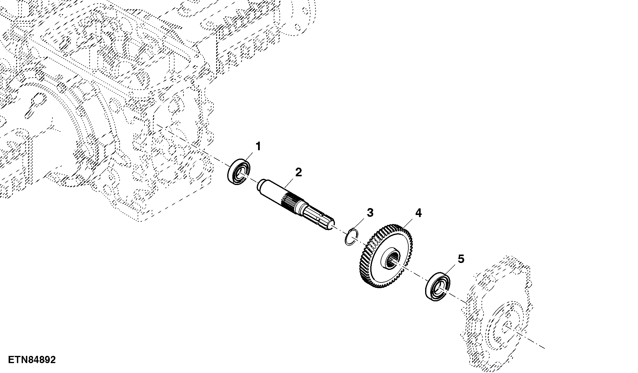 PTO Output Shaft, Single PTO