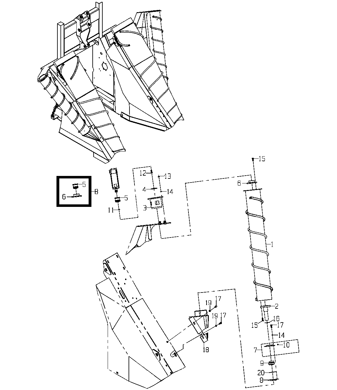 SCROLL GP, OUTER, LEFT (OPTION 5320,5330,5340){WHEEL}