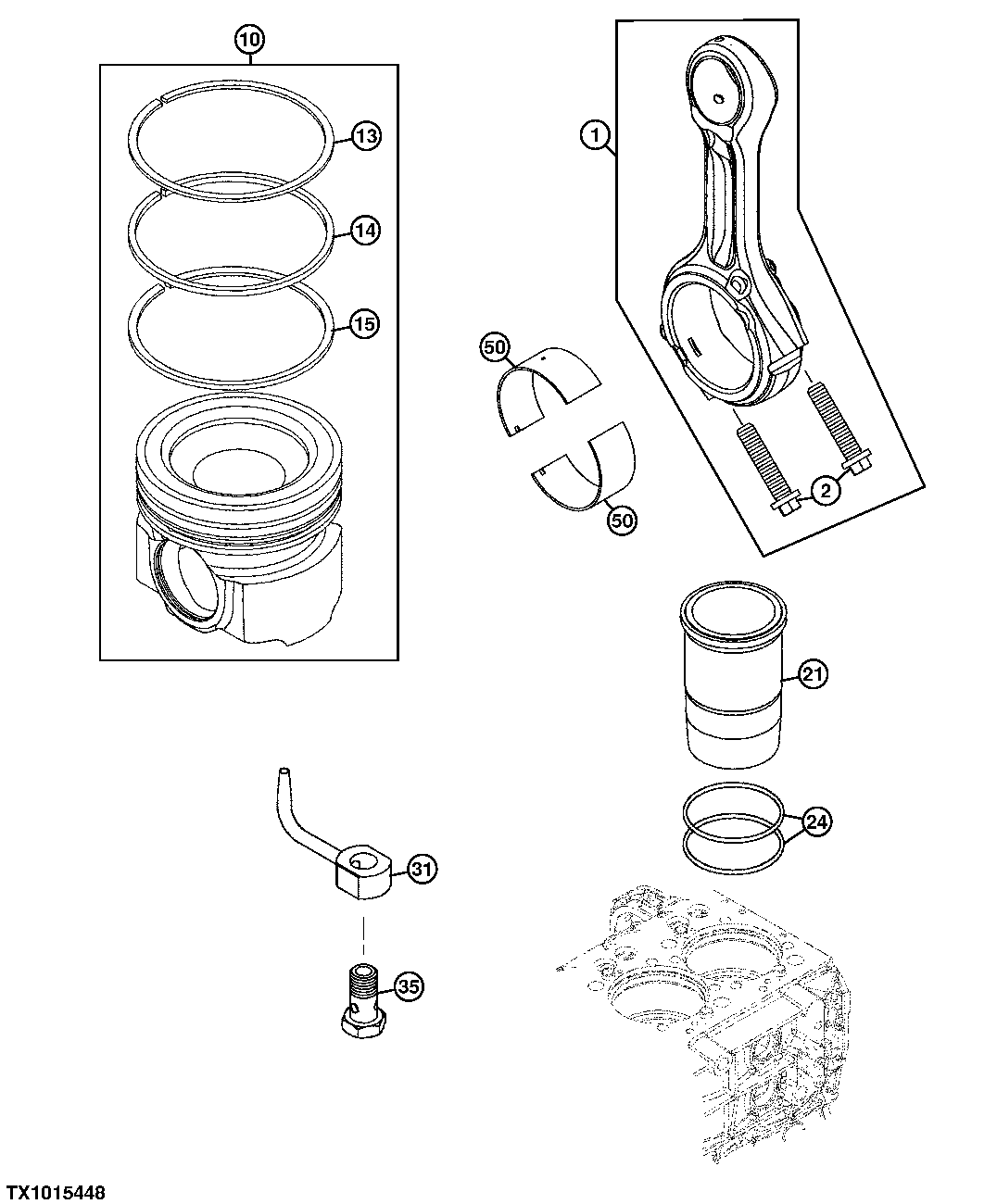 Engine Piston, Cylinder Liner, Connecting Rods and Bearings