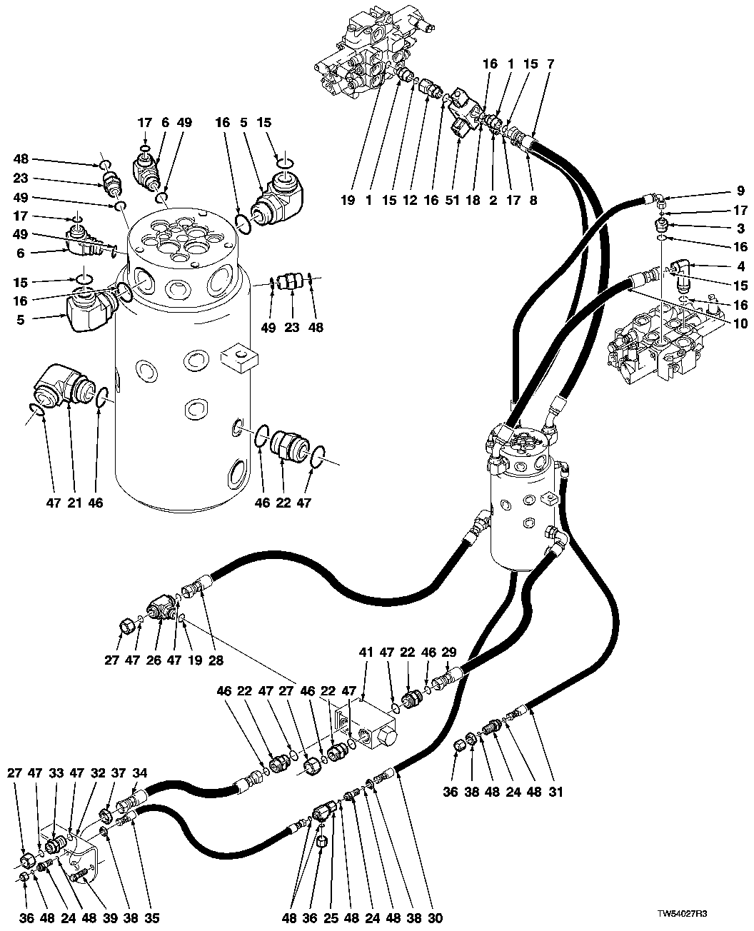 HYDRAULIC SYSTEM - ATTACHMENTS (SN -171648)