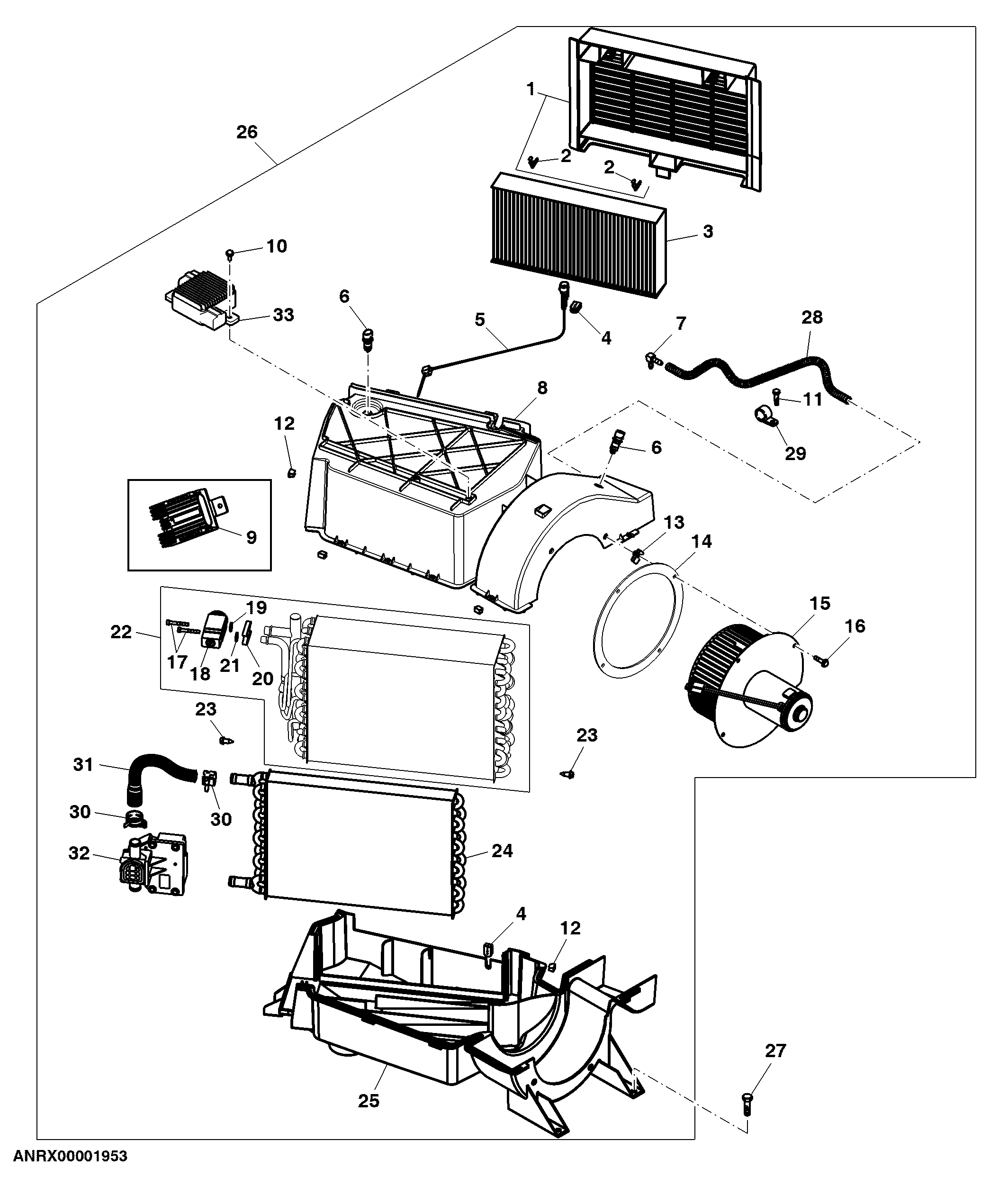 Heater/Air Conditioning Module Assembly, ATC