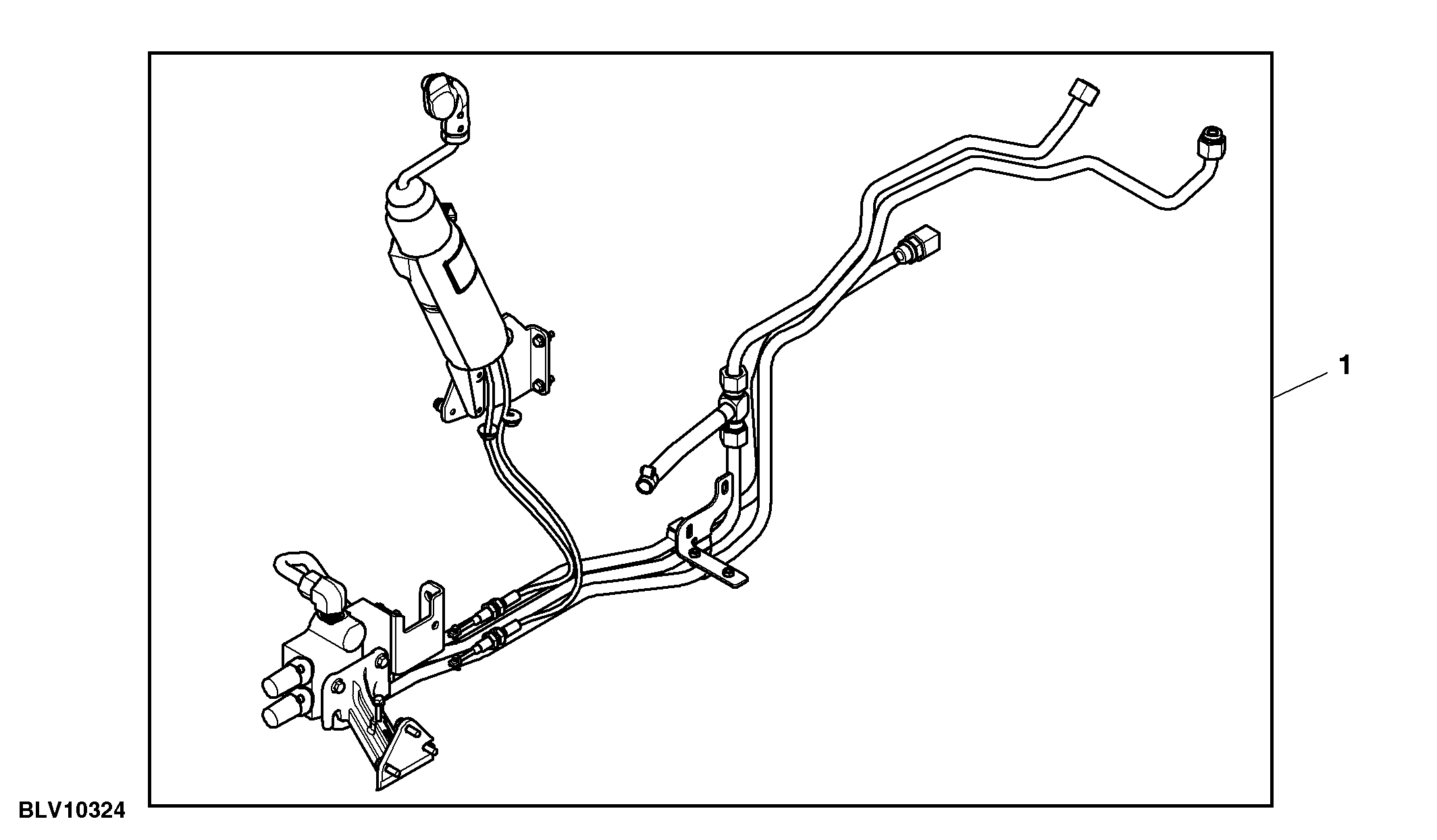 Dual Mid Hydraulic Control Valve W/ Joystick Control, Attachment
