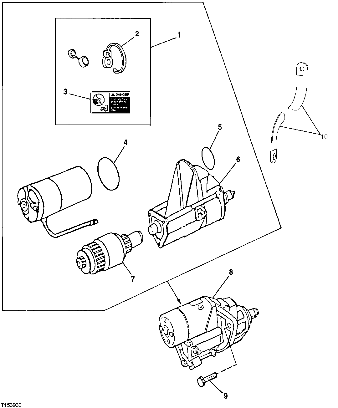 STARTER MOTOR (24V) (ESN 716980- ) (716980 - )