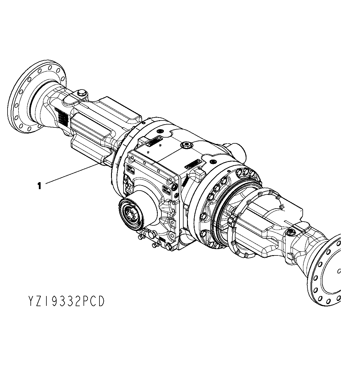 YZ18985 Reman Axle, Rear