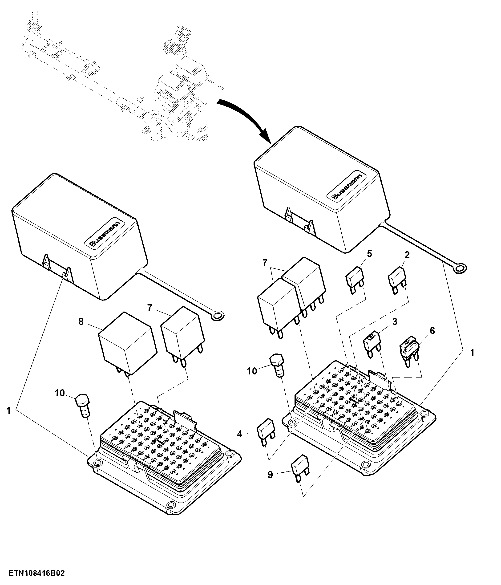 Load Center, Wiring Harness, SyncShuttle™, IOOS