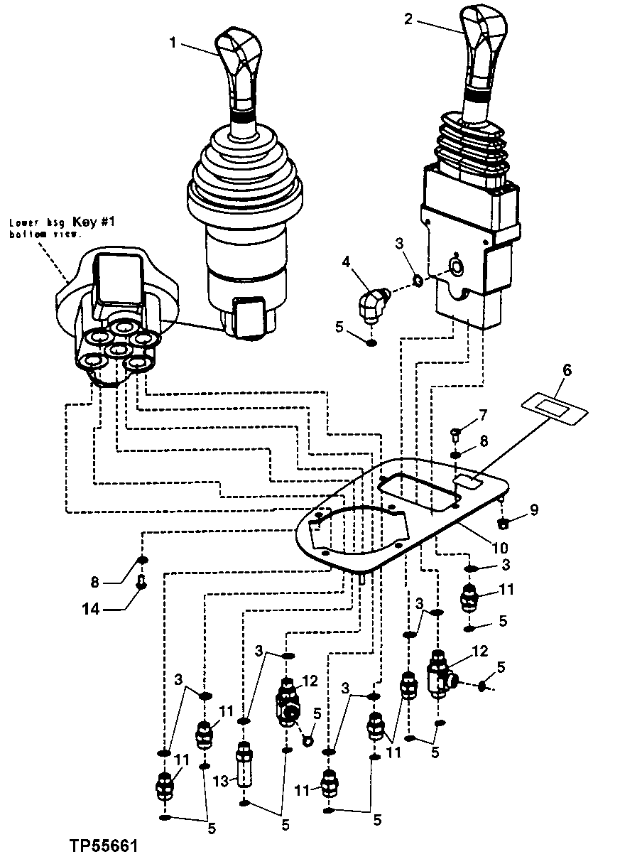 SINGLE LEVER CONTROLLER WITH AUXILIARY FUNCTION ( - 562209)