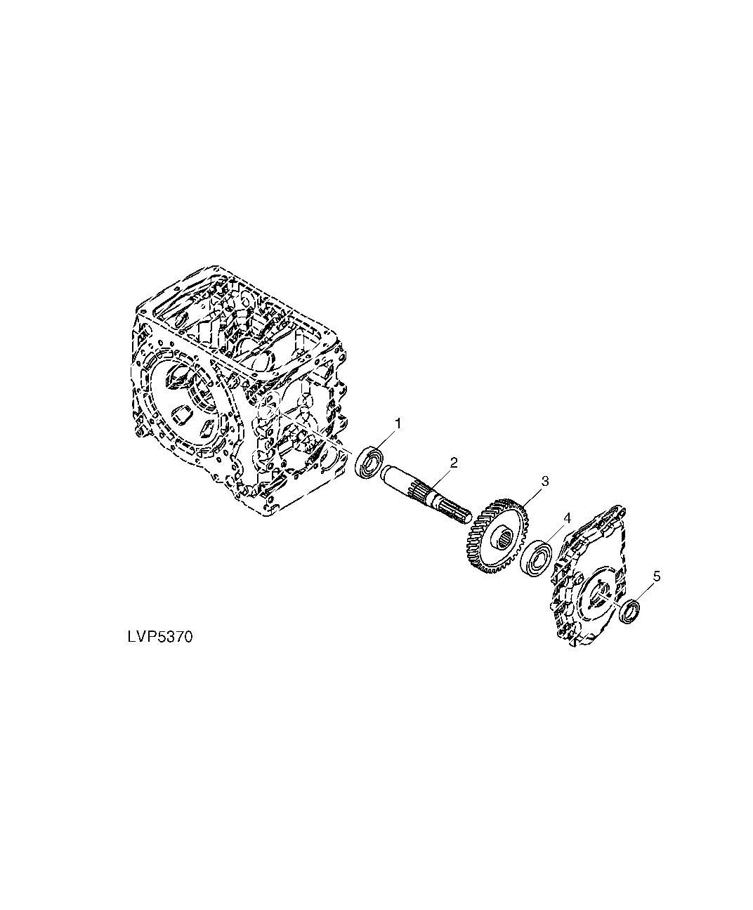 OUTPUT SHAFT (WITHOUT SHIFTABLE 540/540E PTO)