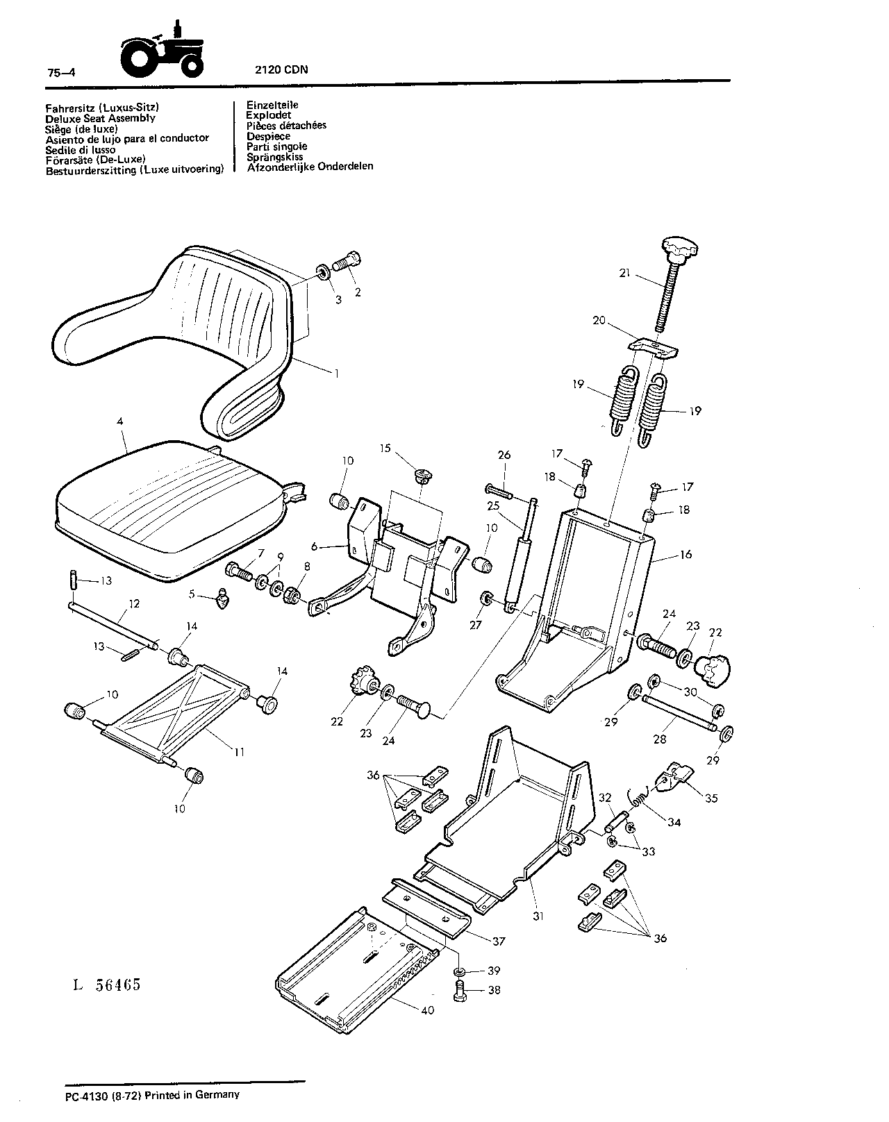 Deluxe Seat Assembly (Exploded)