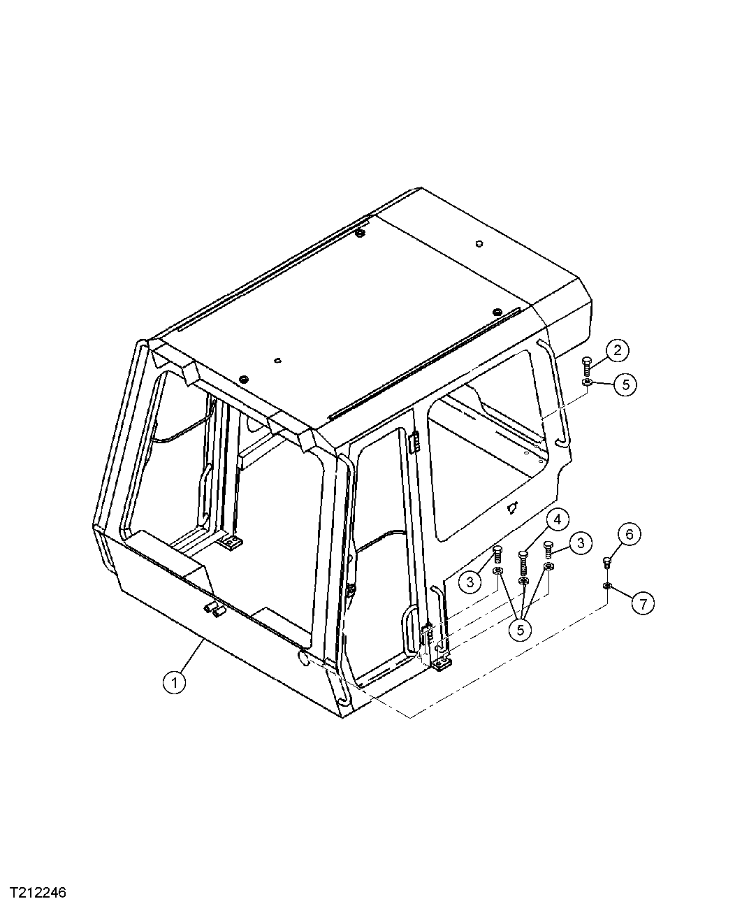 Cab And Rollover Protective Structure And Attaching Hardware
