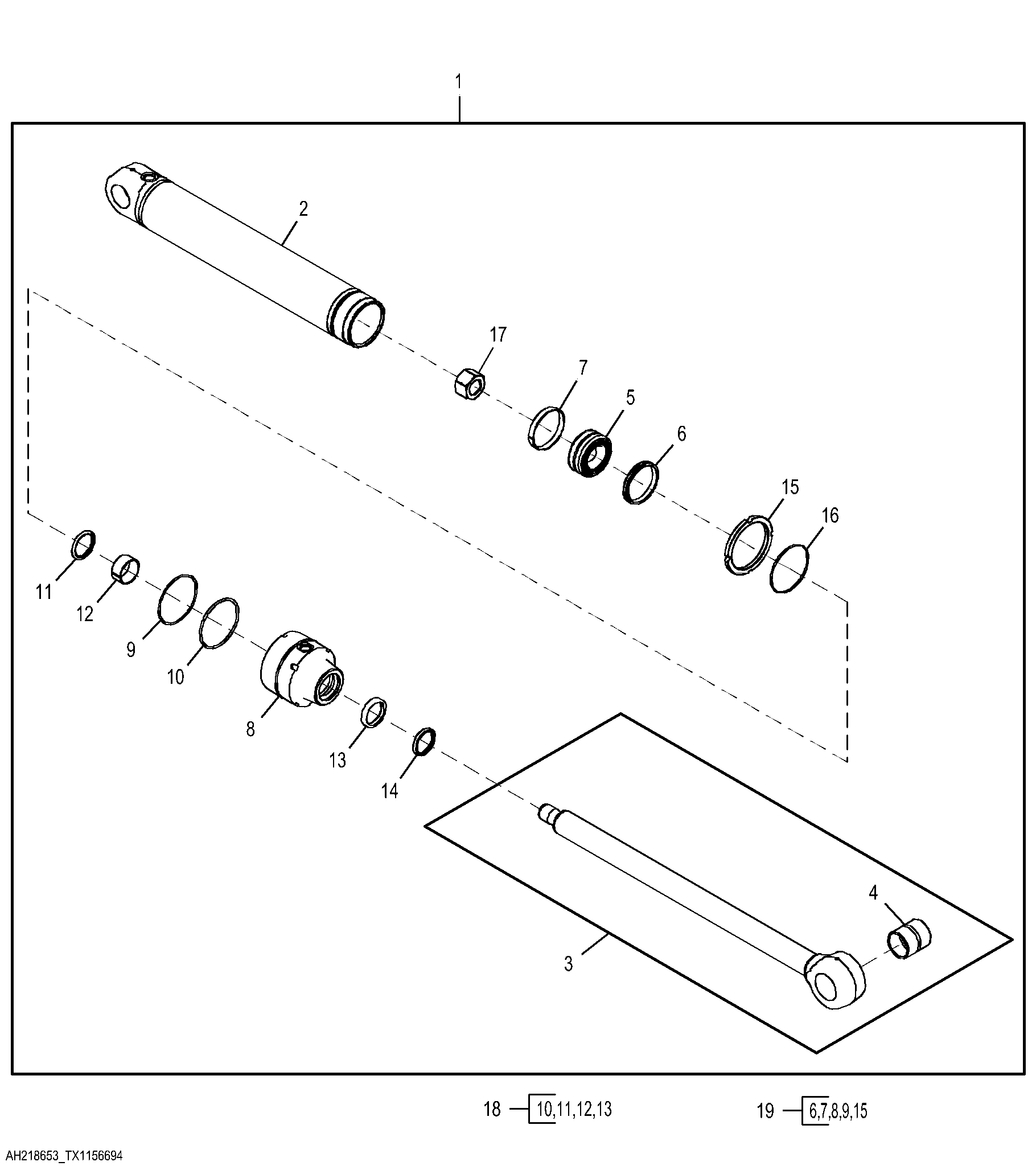 Crowd Cylinder and Repair Kit, Standard and Extendable Dipperstick