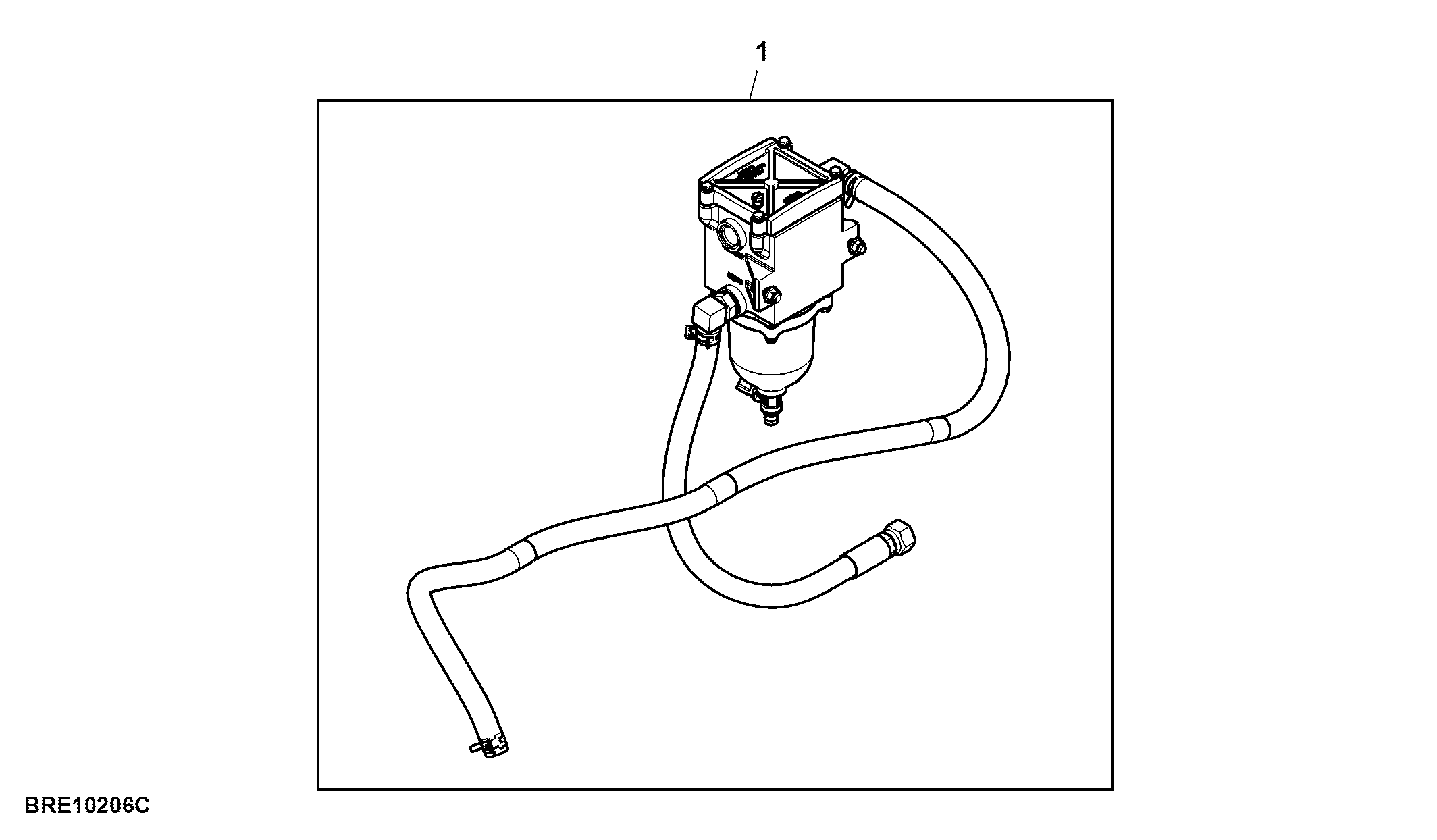 Fuel Water Separator, 13.5 L Engine, Attachment