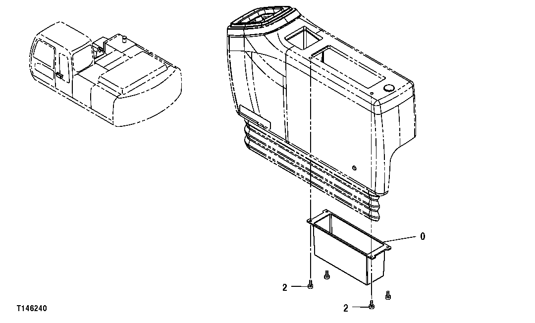 CAB INSIDE LEFT COVER (FOR USE WITHOUT RADIO)