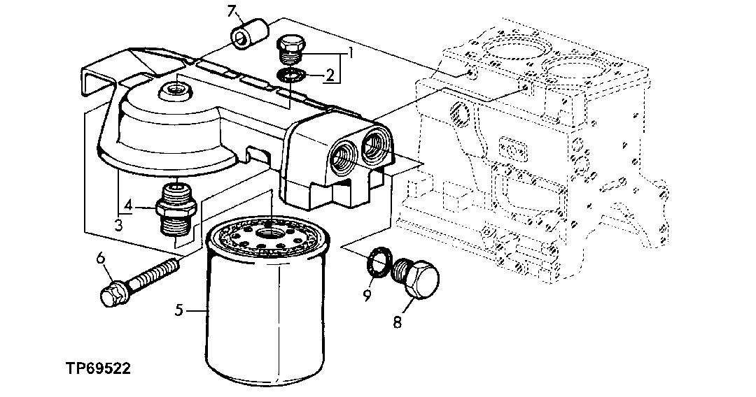 ENGINE OIL FILTER AND FILTER HEAD (VSN -920838) T06068TT056, PE6068TT056