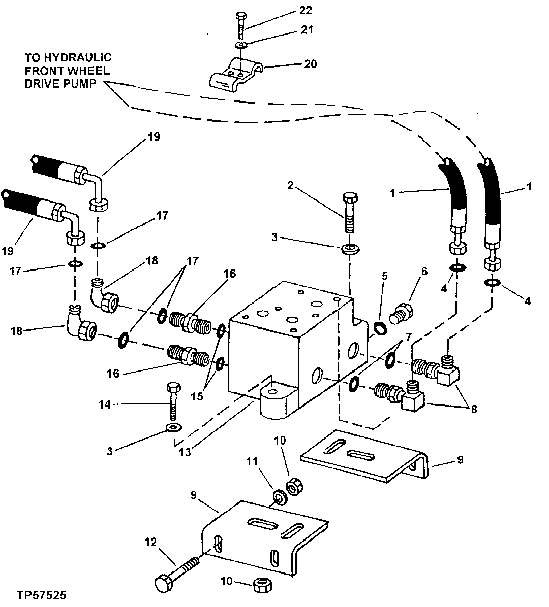 FRONT WHEEL DRIVE JUNCTION BLOCK AND HYDRAULICS
