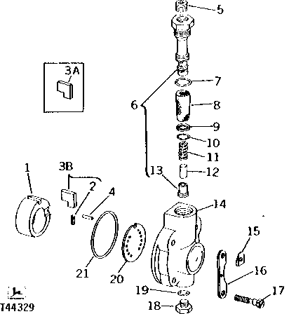 FUEL INJECTION PUMP TRANSFER GROUP (ROOSA-MASTER NO. JDB635MD-2803)