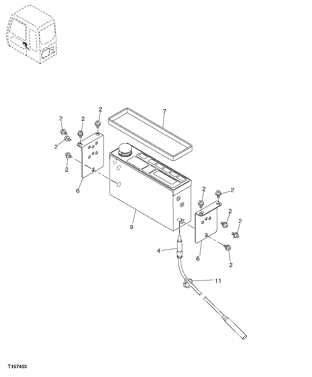 RADIO, WIRING HARNESS AND MOUNTING BRACKETS