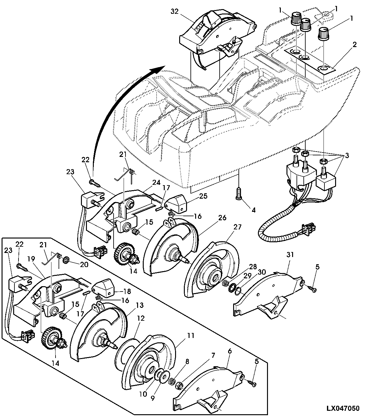ROCKSHAFT CONTROL, POTENTIOMETER (COMMAND ARM)
