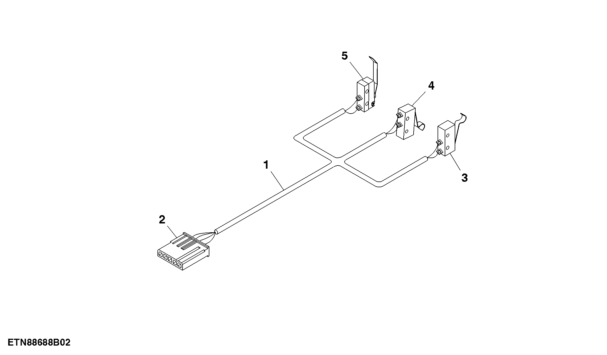 Wiring Harness, Hydrohandle Mechanism Control, Push Pull